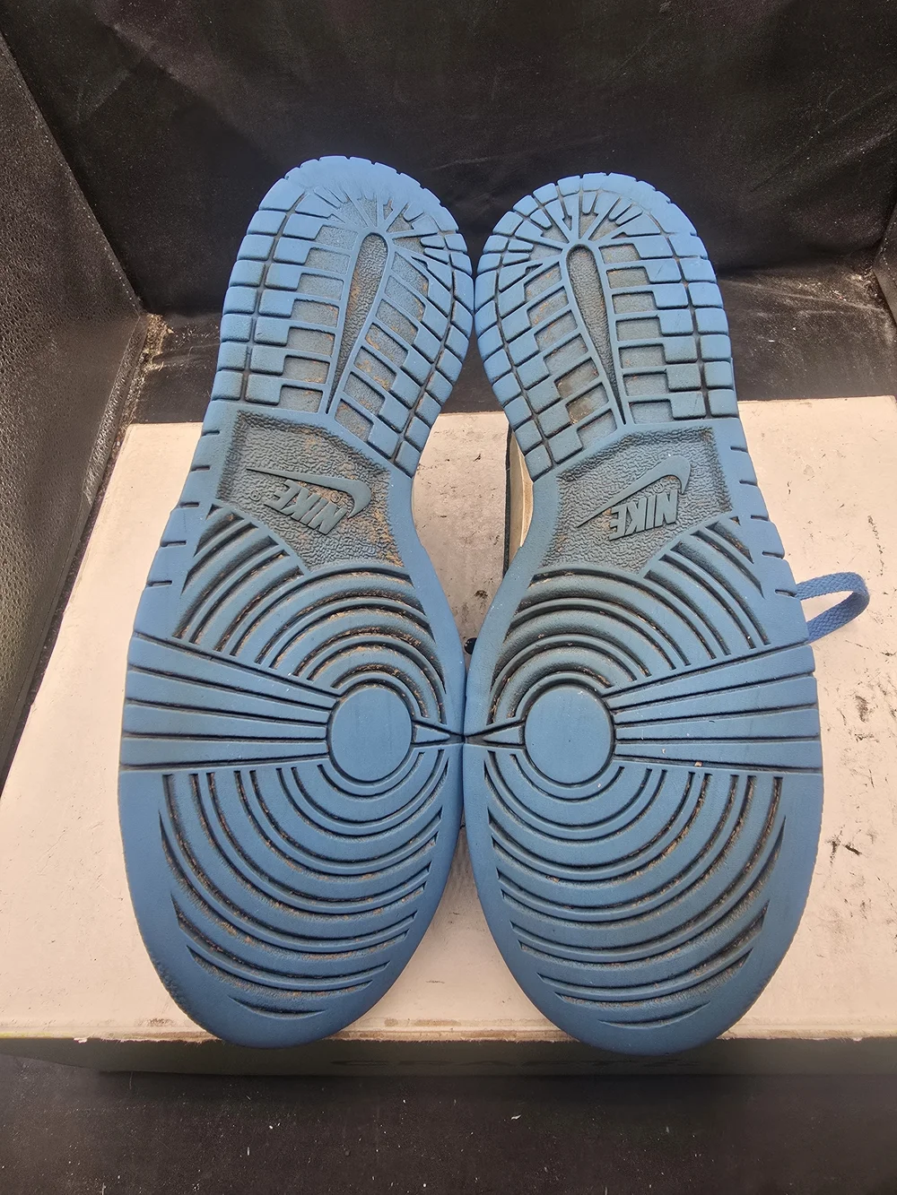 Nike Blue and White Low Top Sneakers